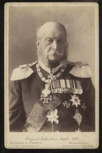 Cabinet Foto Kaiser Wilhelm I. von Preußen