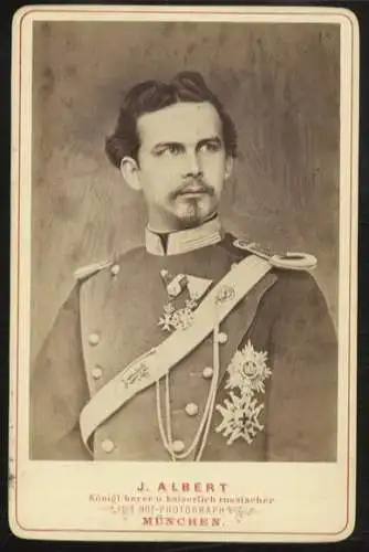 Cabinet Foto König Ludwig II. von Bayern