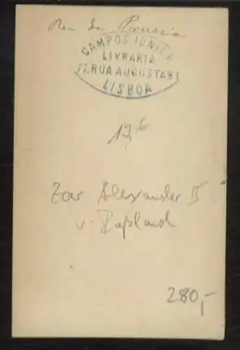 CdV Portrait Zar Alexander II. von Rußland