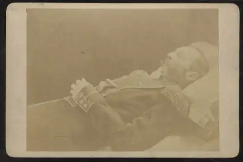 Cabinet Foto Zar Alexander II. von Russland auf dem Totenbett