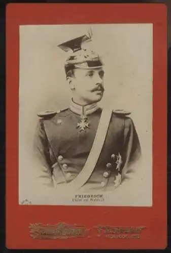 Cabinet Foto Fürst Friedrich zu Waldeck-Pyrmont