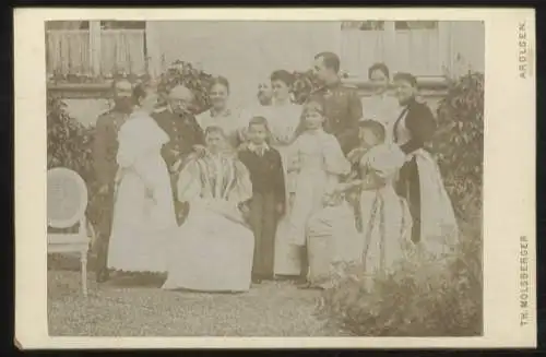 Cabinet Foto Adolf+Wilhelmine z. Schaumburg-Lippe, Leopold+Helene v. Albany, Bathildis v. Waldeck