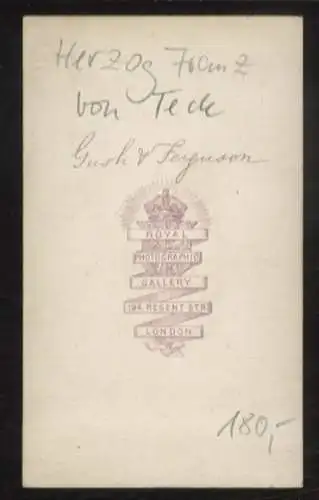 CdV Portrait Herzog Franz von Teck