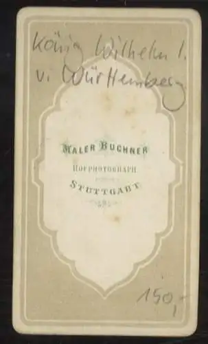 CdV Portrait König Wilhelm I. von Württemberg