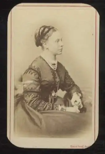 Cdv Herzogin Alexandrine von Mecklenburg-Schwerin, geb. von Preußen
