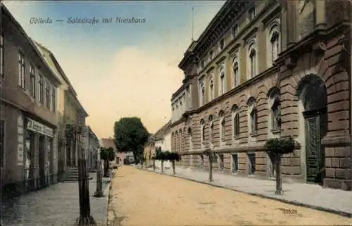 Ak Cölleda Kölleda in Thüringen, Salzstraße, Kreishaus