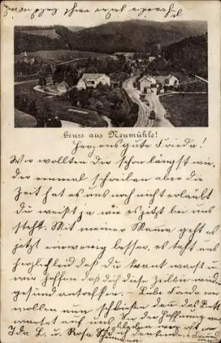 Vorläufer Ak Neumühle an der Elster Greiz in Thüringen, Teilansicht