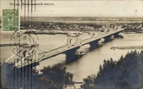 Ak Kiev Kiew Киев Ukraine, Nikolaus-Kettenbrücke
