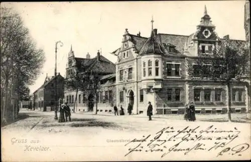 Ak Kevelaer am Niederrhein, Glasmalerei, Passanten