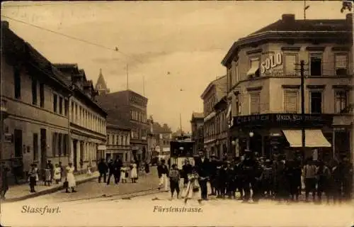 Ak Stassfurt im Salzlandkreis, Fürstenstraße