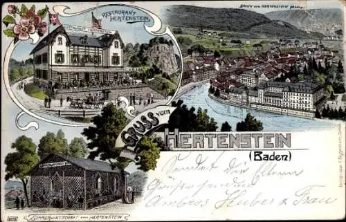 Litho Hertenstein Obersiggenthal Kt Aargau Schweiz, Restaurant Hertenstein, Baden