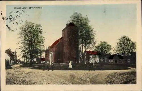 Ak Wöhrden in Dithmarschen, Kirche, Kinder