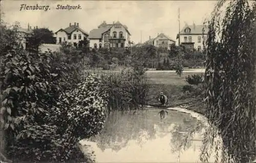 Ak Flensburg in Schleswig Holstein, Stadtpark