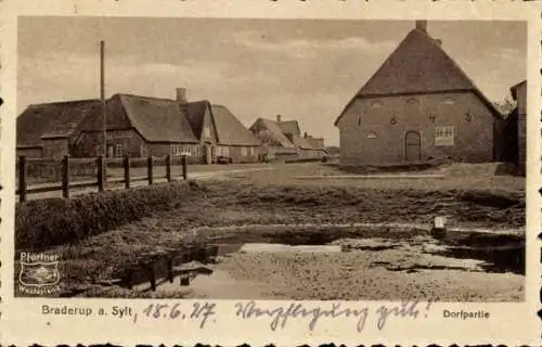 Ak Wenningstedt Braderup auf Sylt, Teilansicht