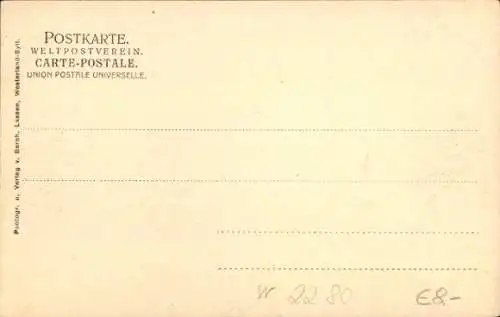 Ak Westerland auf Sylt, alter Mann an der Haustür