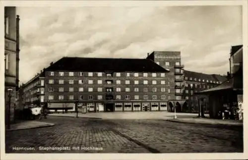 Ak Hannover in Niedersachsen, Stephansplatz mit Hochhaus