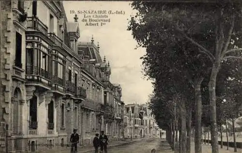 Ak Saint-Nazaire Loire Atlantique, Les Chalets du Boulevard Albert Ier