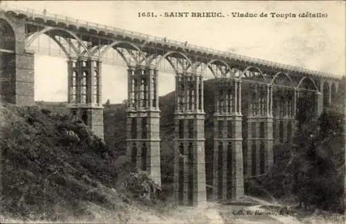 Ak Saint Brieuc Côtes d’Armor, Toupin-Viadukt