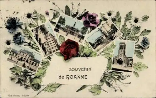 Ak Roanne Loire, Gebäude, Kirche, Straßenansicht
