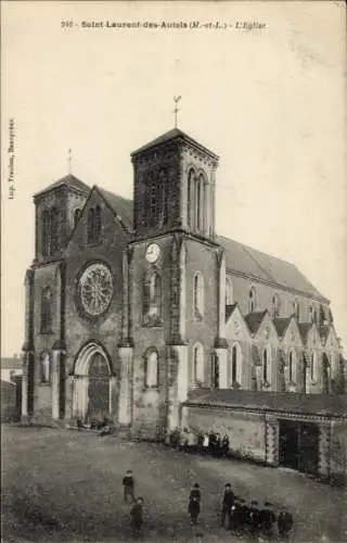 Ak Saint Laurent des Autels Maine et Loire, Kirche