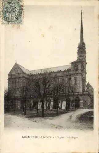 Ak Montbéliard Doubs, Katholische Kirche