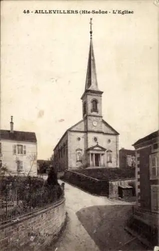 Ak Aillevillers Haute Saône, Kirche
