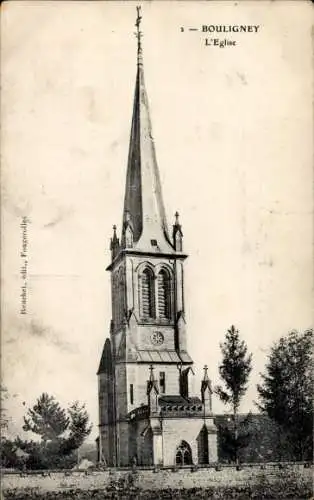 Ak Bouligney Haute-Saône, Kirche