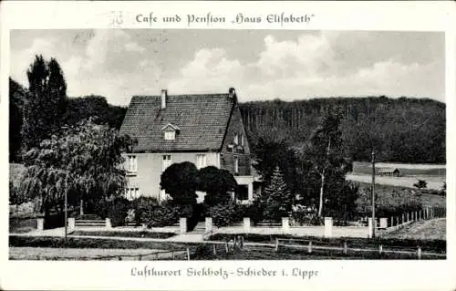 Ak Siekholz Schieder Schwalenberg in Lippe, Café und Pension Haus Elisabeth