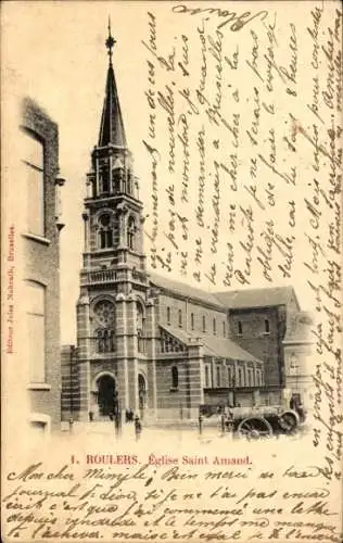 Ak Roeselare Roeselaere Rousselare Roulers Westflandern, Saint Amand Kirche