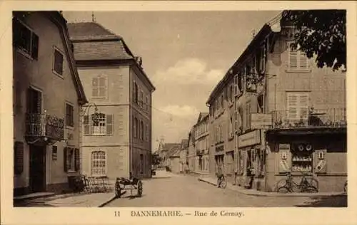 Ak Dannemarie Dammerkirch Elsass Haut Rhin, Rue de Cernay