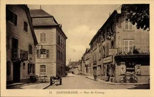Ak Dannemarie Dammerkirch Elsass Haut Rhin, Rue de Cernay