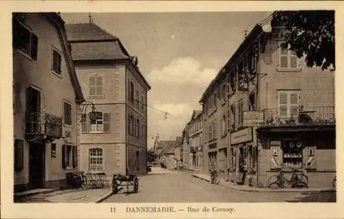 Ak Dannemarie Dammerkirch Elsass Haut Rhin, Rue de Cernay
