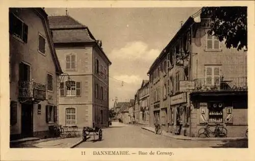 Ak Dannemarie Dammerkirch Elsass Haut Rhin, Rue de Cernay
