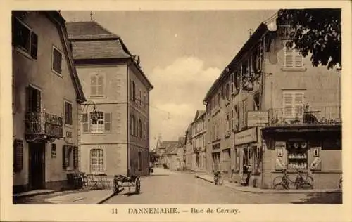 Ak Dannemarie Dammerkirch Elsass Haut Rhin, Rue de Cernay