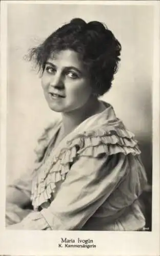 Ak Opernsängerin Maria Ivogün, Portrait