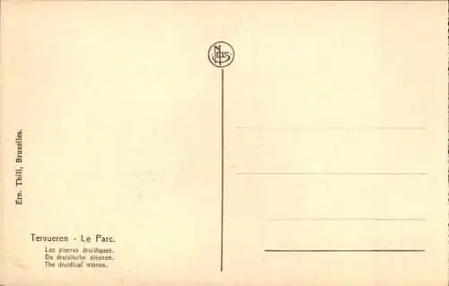 Ak Tervueren Bruxelles Brüssel, Les pierres druidignes
