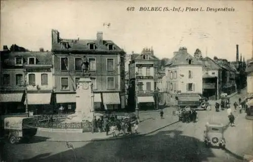Ak Bolbec Seine-Maritime, Place L. Desgenallais