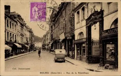 Ak Bolbec Seine-Maritime, Rue de la République