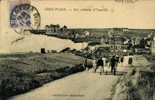 Ak Criel-sur-Mer Seine Maritime, Die Hänge von Yanville