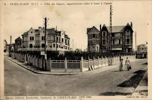 Ak Criel-sur-Mer Seine Maritime, Villa du Square