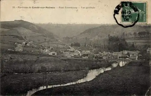 Ak Condé sur Noireau Calvados, Pont Erambourg, Gesamtansicht