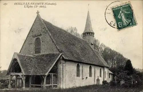 Ak Ouilly le Vicomte Calvados, Kirche