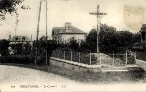 Ak Pennedepie Calvados, Le Calvaire