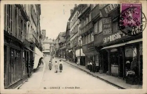 Ak Lisieux-Calvados, Grande Rue