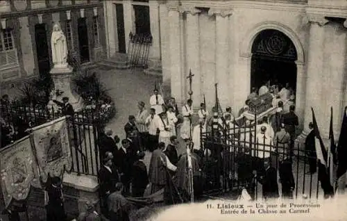 Ak Lisieux-Calvados, Ein Tag des Prozessionseintritts der Karmeljagd
