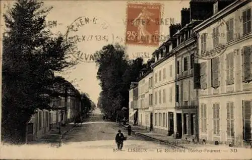Ak Lisieux-Calvados, Boulevard Herbet Fournet