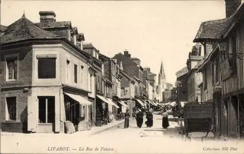 Ak Livarot Calvados, Rue de Falaise