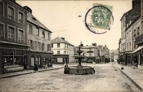 Ak Livarot Calvados, Place Carnot