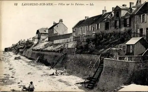 Ak Langrune sur Mer Calvados, Villen auf den Klippen