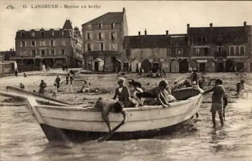 Ak Langrune sur Mer Calvados, angehende Segler
